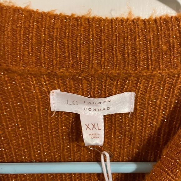 Lauren Conrad Sparkle Mock Neck Sweater Sz XXL - Picture 8 of 12